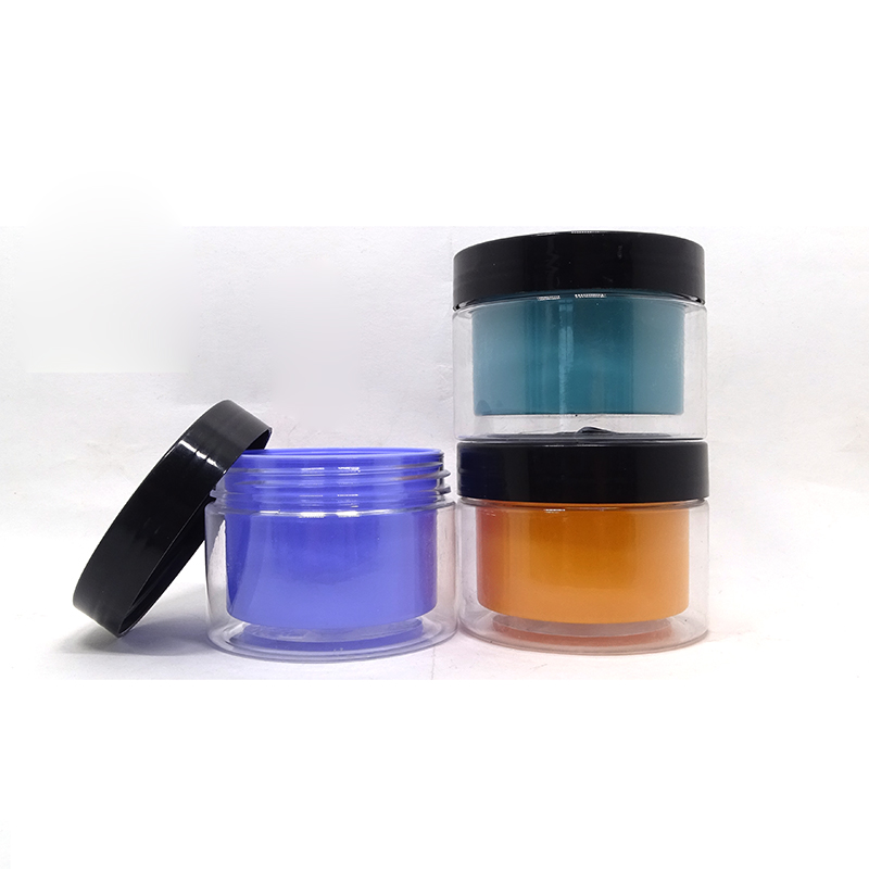 Luxury plastic pet transparent face cream jar cosmetic skincare container