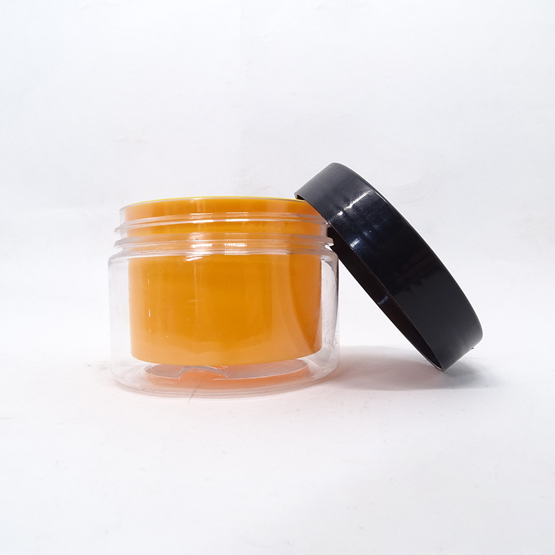 Luxury plastic pet transparent face cream jar cosmetic skincare container