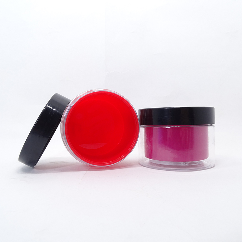 Luxury plastic pet transparent face cream jar cosmetic skincare container