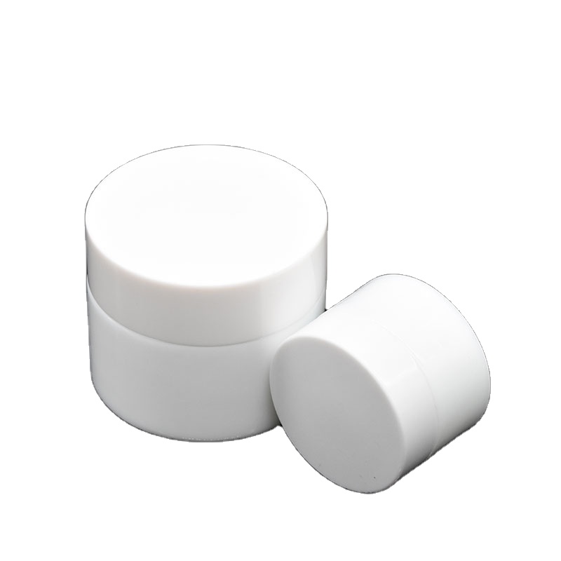 Luxury porcelain jar cosmetic 20ml,30ml,50ml,100ml round opal white ceramic cosmetic cream glass jars beauty jar