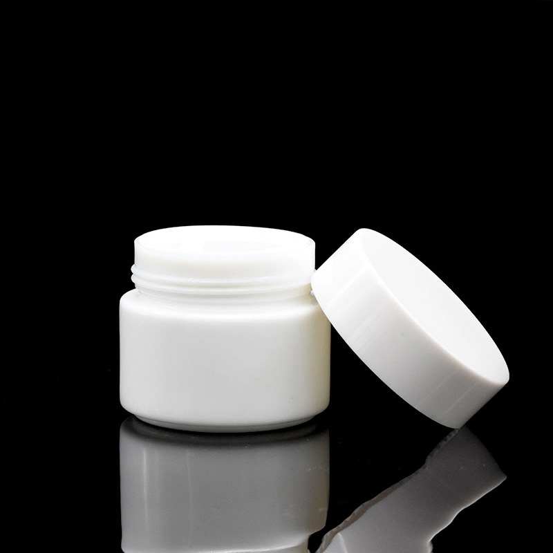 Luxury porcelain jar cosmetic 20ml,30ml,50ml,100ml round opal white ceramic cosmetic cream glass jars beauty jar