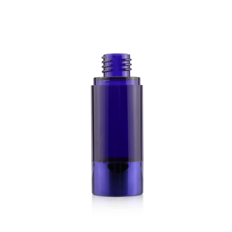 Luxury purple plastic refillable pump bottles AS vacuum cosmetic lotion airless pump bottle
