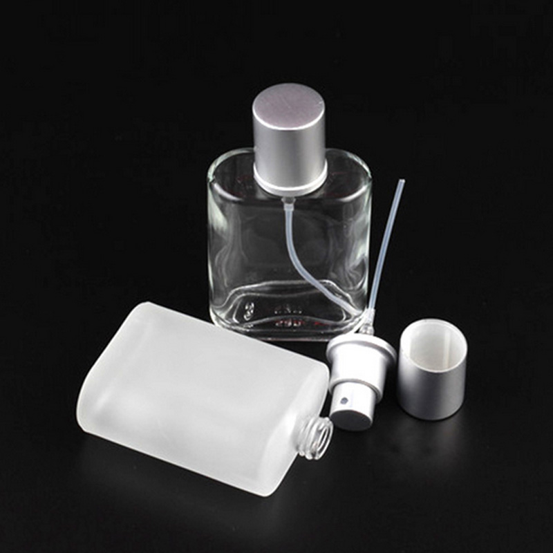 Luxury refillable 30ml frosted clear perfume glass spray atomizer bottle