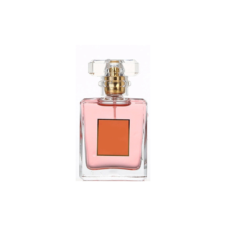 Luxury refillable transparent black solid thick square flint glass spray empty perfume bottles 100ml 50 ml