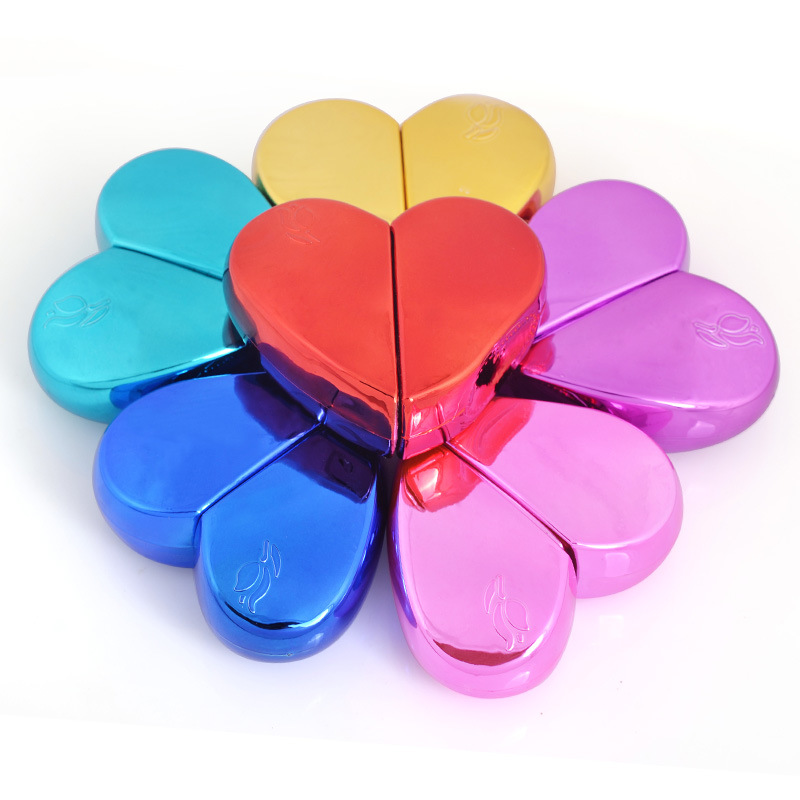 Luxury reusable heart shape Glass perfume pump spray /packing bottle  for women