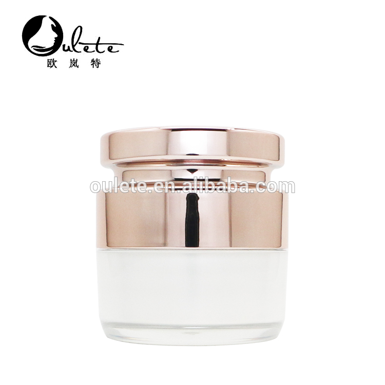 Luxury rose gold acrylic cream jar gel jar for cosmetic skin care 15g 30g50g