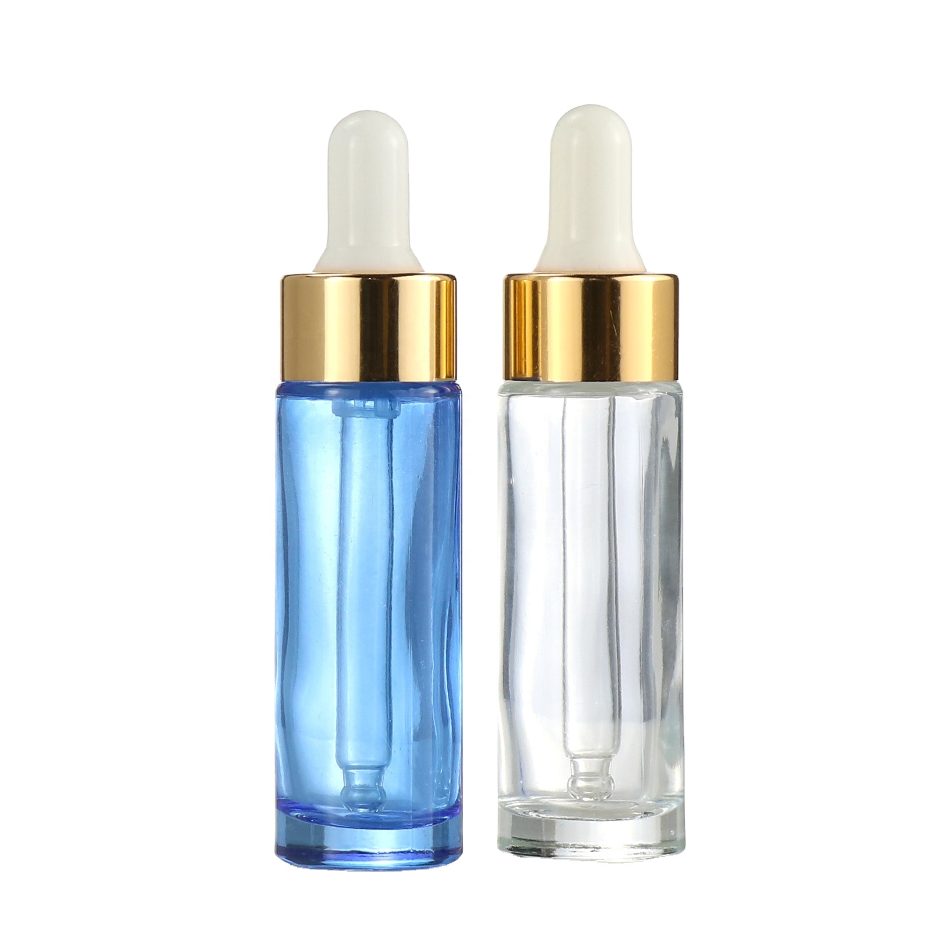 Luxury round empty frosted silver serum push button unique essential oil dropper 30ml serum cosmetic glass dropper serum bottle