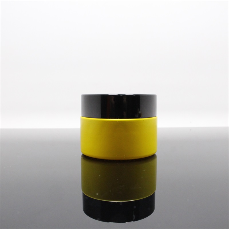 Luxury round shape small glass cosmetic packaging cream jars emballage cosmetique with factory price
