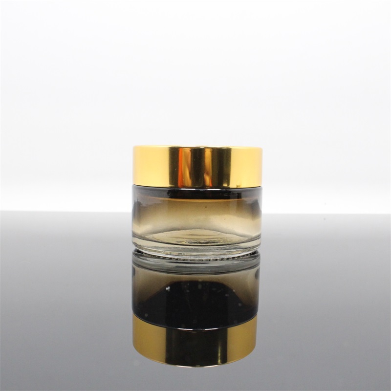 Luxury round shape small glass cosmetic packaging cream jars emballage cosmetique with factory price