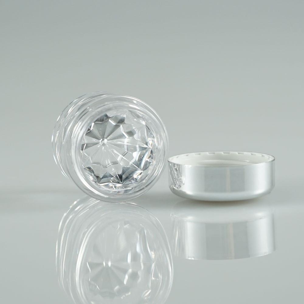 Luxury shape 3g black loose powder jar with sifter,mini cosmetic jar,glitter jar