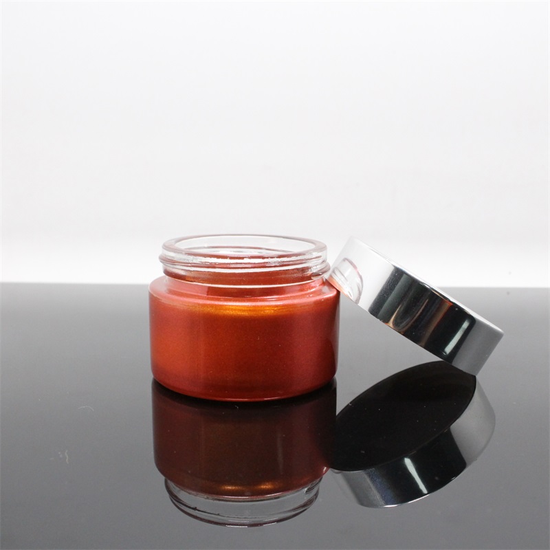 Luxury silver gold matte glass jar for skin care cream use packaging cosmetique with factory price emballage cosmetique