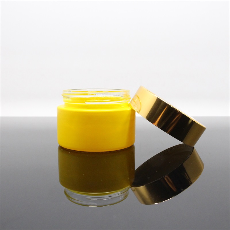 Luxury silver gold matte glass jar for skin care cream use packaging cosmetique with factory price emballage cosmetique