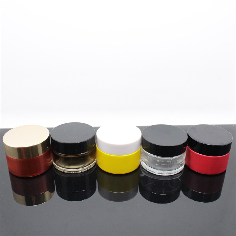 Luxury silver gold matte glass jar for skin care cream use packaging cosmetique with factory price emballage cosmetique