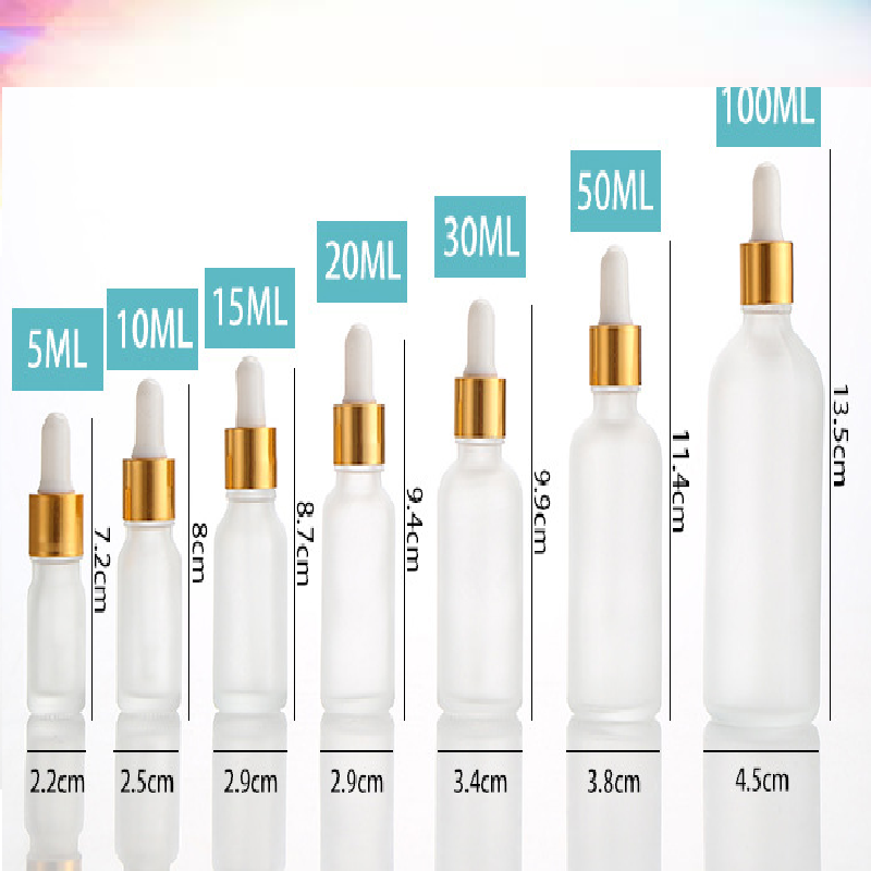 Luxury skin care 15ml 20ml 30ml 50ml cosmetic glass bottle with dropper essential oil bottle
