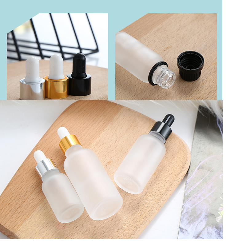Luxury skin care 15ml 20ml 30ml 50ml cosmetic glass bottle with dropper essential oil bottle