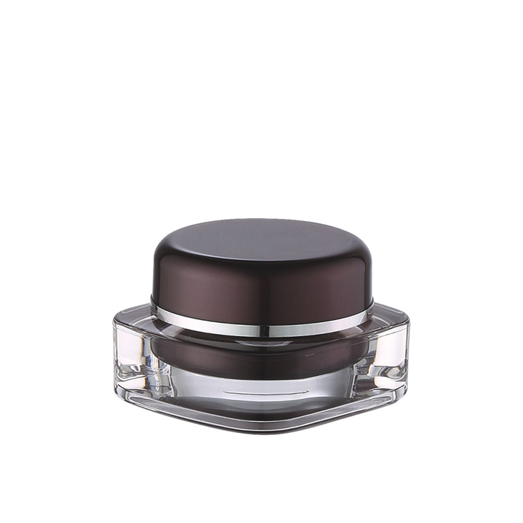 Luxury skin care coffee color cosmetic facial cream acrylic container packaging jar 5g 15g 30g 50g 70g 100g 125g