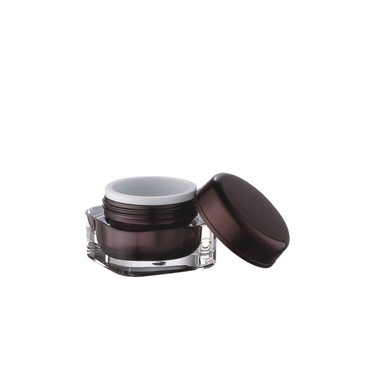 Luxury skin care coffee color cosmetic facial cream acrylic container packaging jar 5g 15g 30g 50g 70g 100g 125g