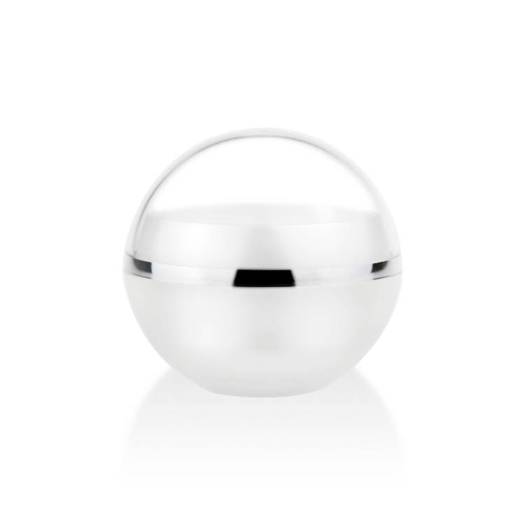 Luxury skin care cream container  30g 50g double wall white round acrylic jar empty jars for lotions and creams