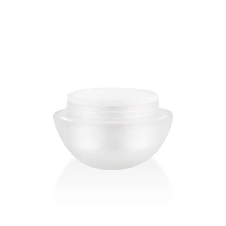 Luxury skin care cream container 30g 50g double wall white round acrylic jar empty jars for lotions and creams