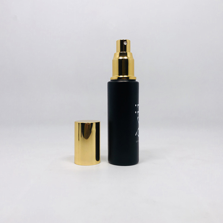 Luxury skincare 30ml glass gradient black serum bottle with dropper