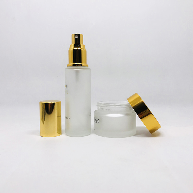 Luxury skincare 30ml glass gradient black serum bottle with dropper