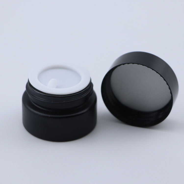 Luxury skincare body cream container 20ml 30ml 50ml UV paint glass cosmetic jar with lid
