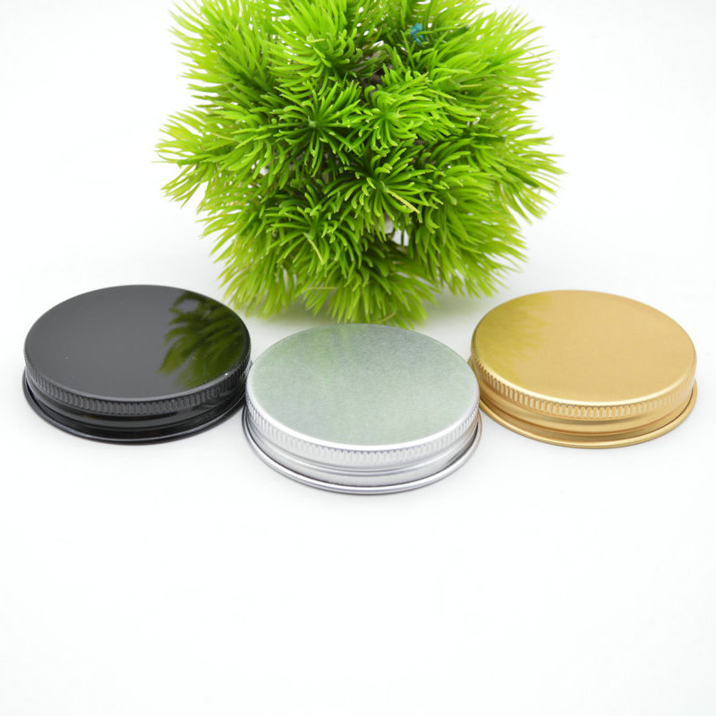 Luxury skincare body cream container packaging round 120ml glass cosmetic jar with metal lid