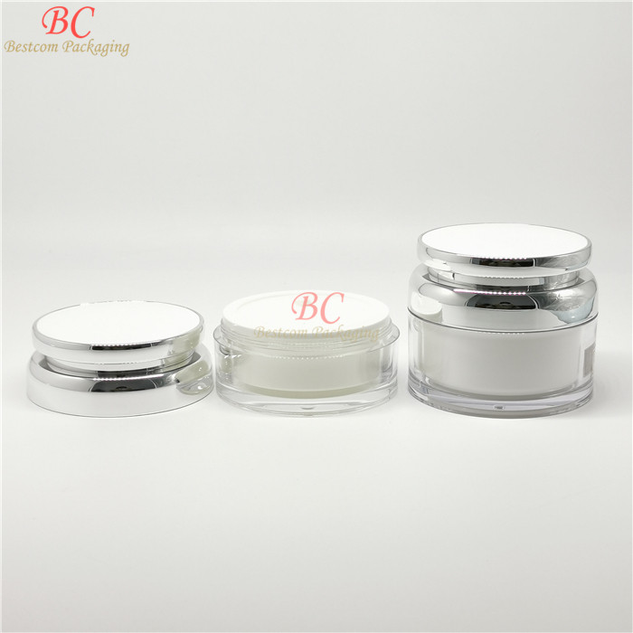 Luxury skincare body cream container packaging round 80g 100g 150g 200g cosmetic jar with lid