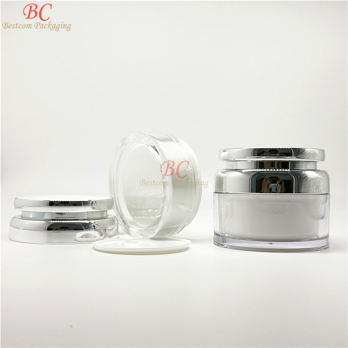 Luxury skincare body cream container packaging round 80g 100g 150g 200g cosmetic jar with lid