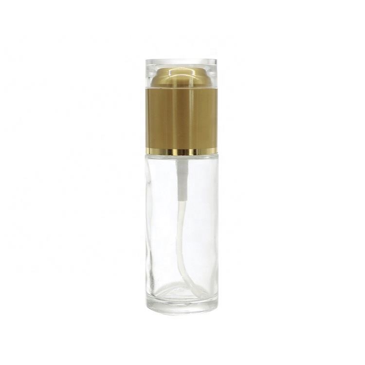 Luxury skincare cosmetic packaging lotion bottles face cream glass bottle with pump