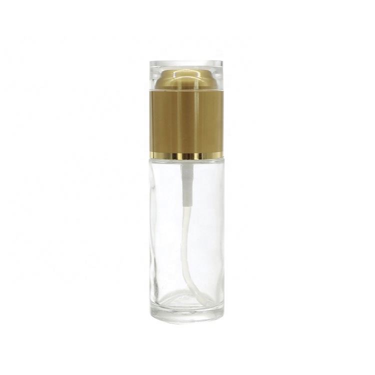 Luxury skincare cosmetic packaging lotion bottles face cream glass bottle with pump