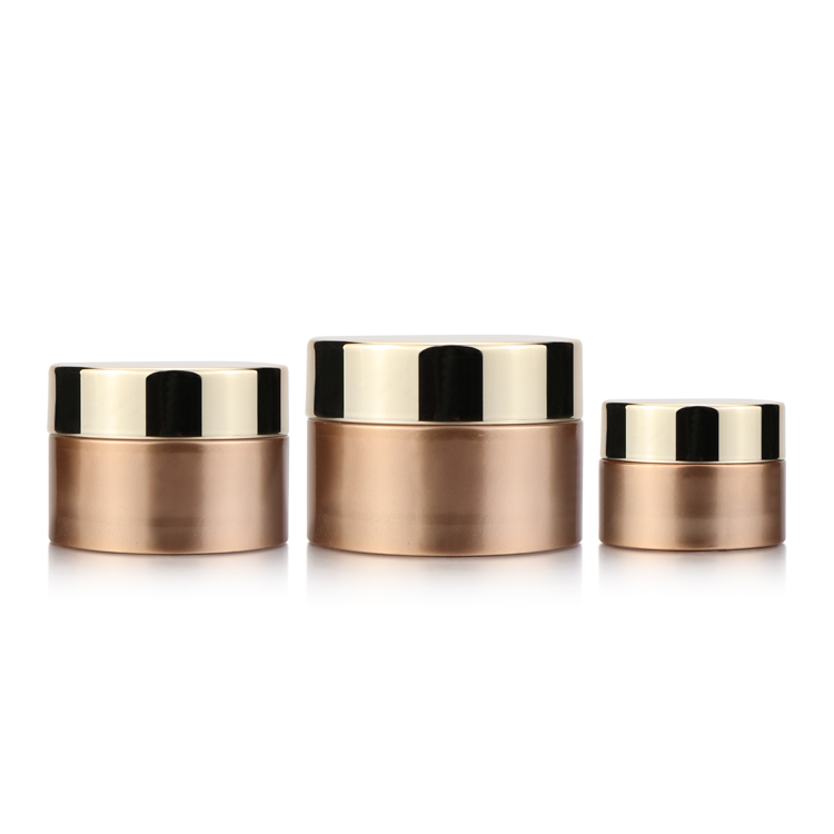 Luxury skincare glass 20g 1fl oz 50g matte amber face cosmetic cream jar containers for skin care