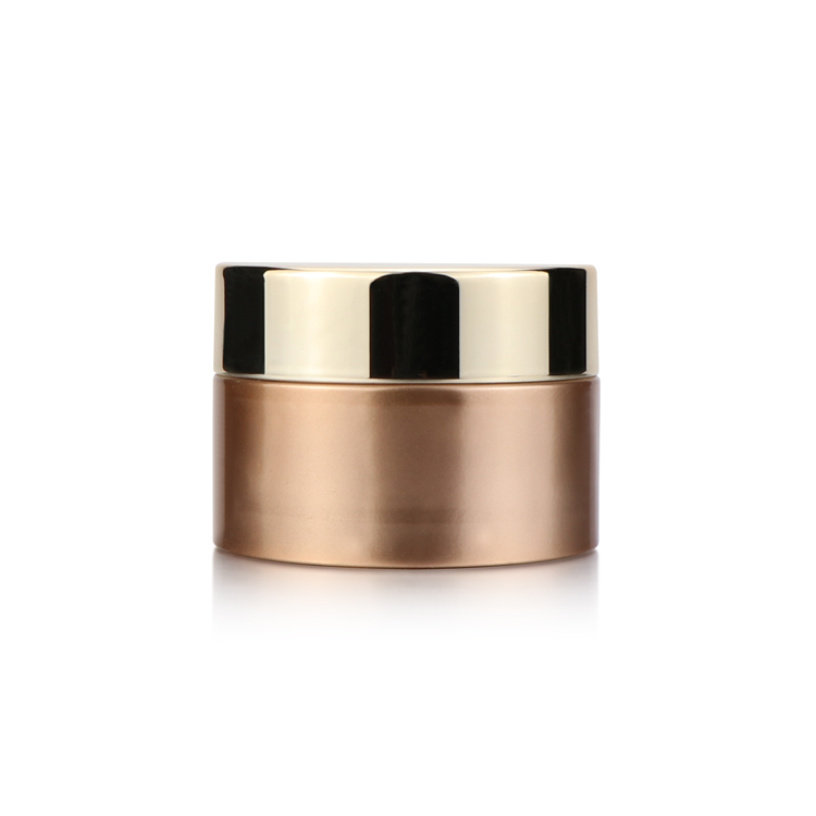 Luxury skincare glass 20g 1fl oz 50g matte amber face cosmetic cream jar containers for skin care