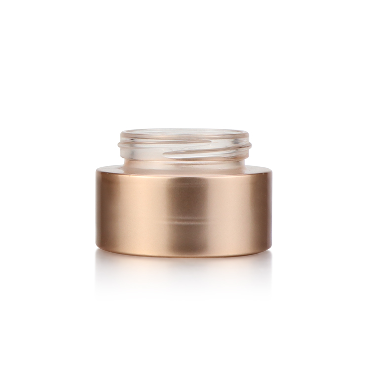 Luxury skincare glass 20g 1fl oz 50g matte amber face cosmetic cream jar containers for skin care