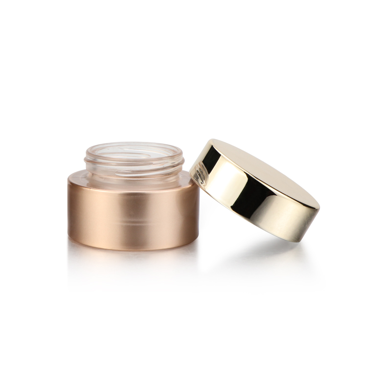 Luxury skincare glass 20g 1fl oz 50g matte amber face cosmetic cream jar containers for skin care