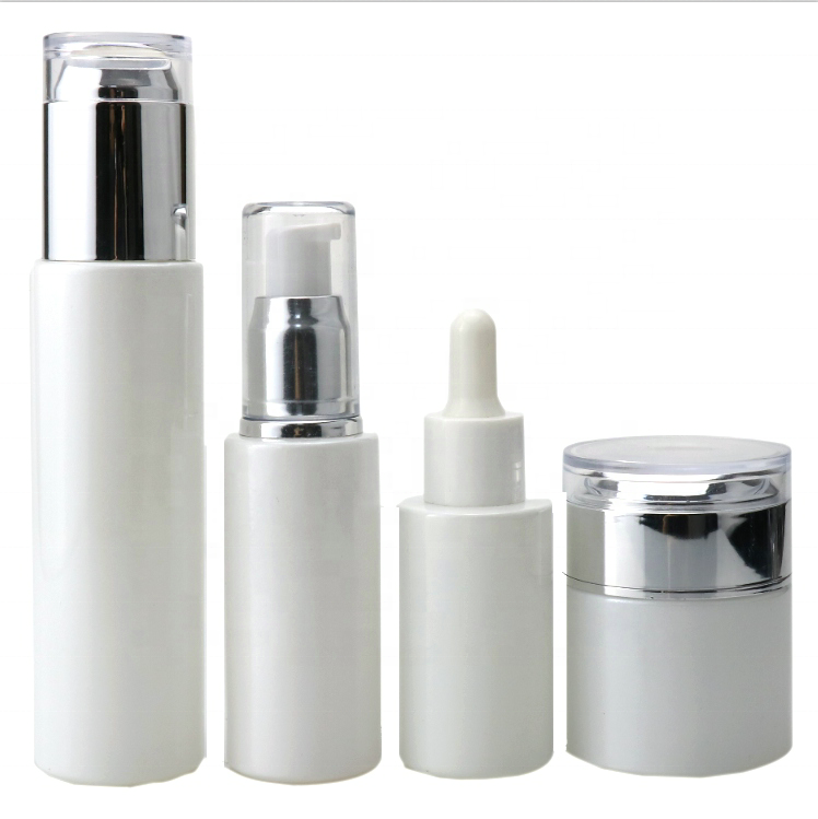 Luxury skincare packaging rose gold cosmetic bottle set skin care packaging container jar