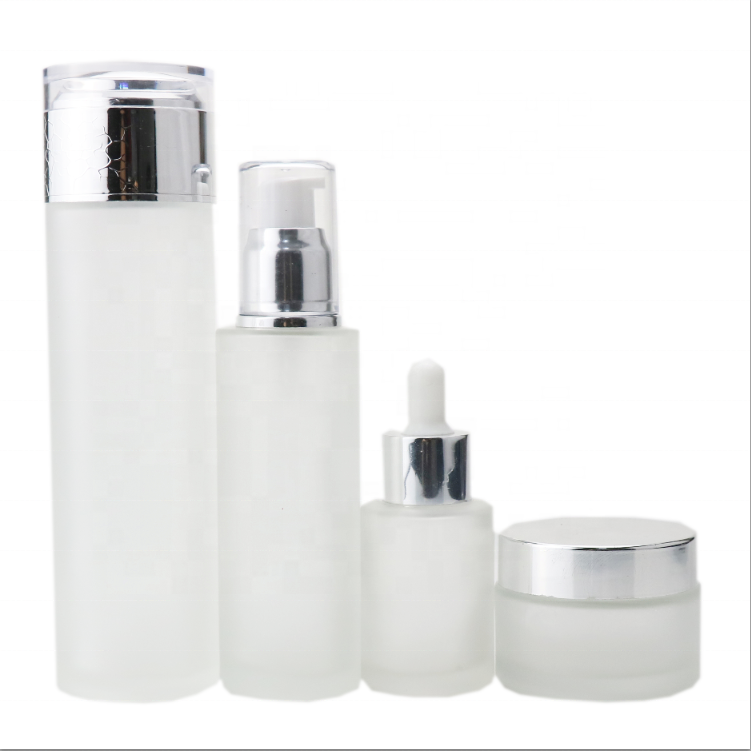 Luxury skincare packaging rose gold cosmetic bottle set skin care packaging container jar