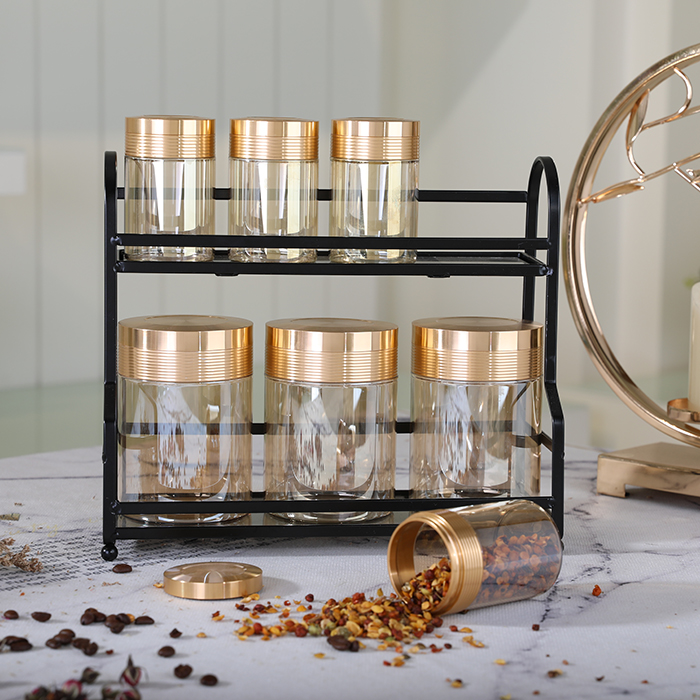 Luxury transparent cylinder glass food container storage bottles jar wholesale glass jars with lids
