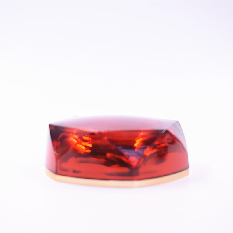 Luxury unique polyhedral 30g 50g cream glass jar for glass cosmetic jar 50ml red with lid