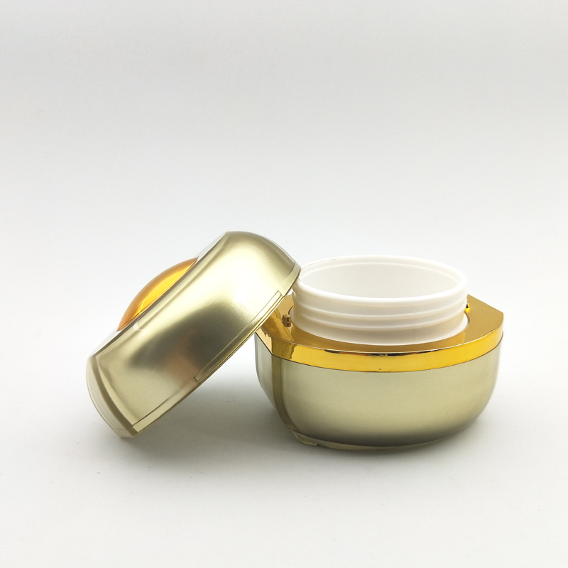 Luxury unique shape ready to ship  Clear Empty packaging 15g  15ml Plastic cosmetic cream jar With Lids