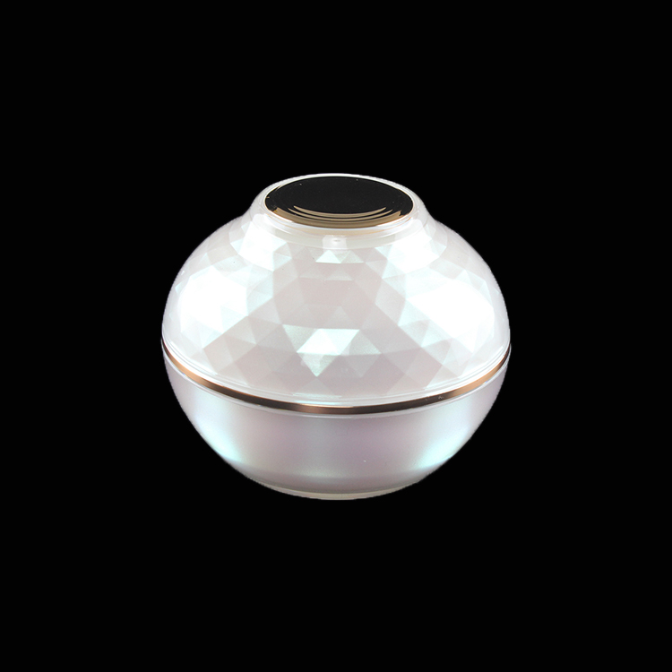 Luxury white 30ml 50ml 120ml Bowl type bottle cosmetic container 30g 50g 120g acrylic skin cream packaging cosmetic jar