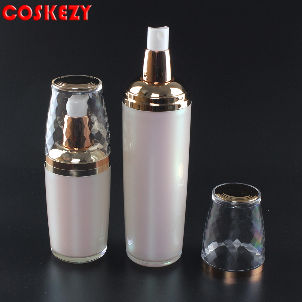 Luxury white 30ml 50ml 120ml Bowl type bottle cosmetic container 30g 50g 120g acrylic skin cream packaging cosmetic jar