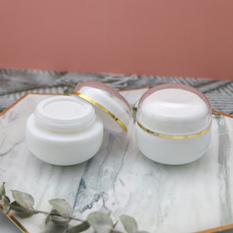 Luxury white porcelain 30g packaging glass cosmetic container cream jar