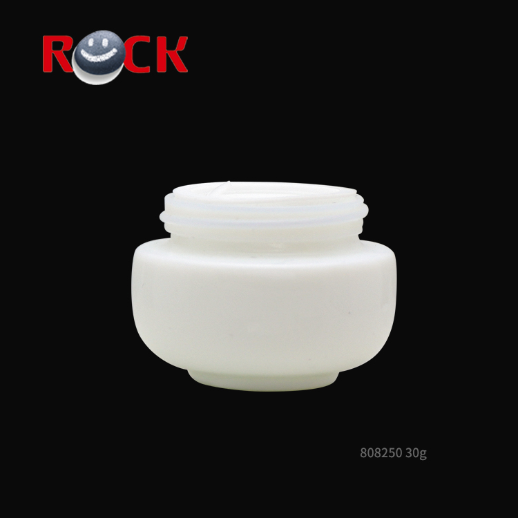 Luxury white porcelain 30g packaging glass cosmetic container cream jar