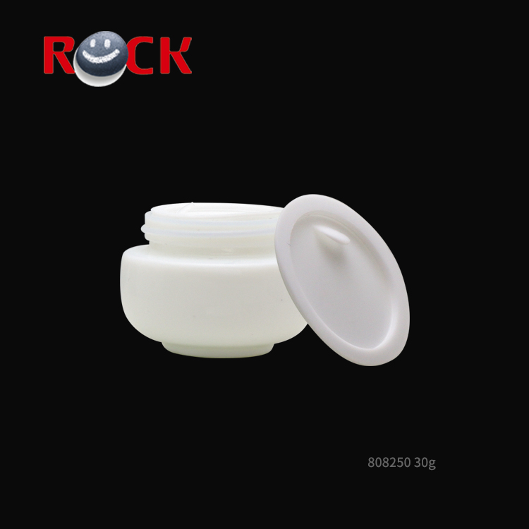 Luxury white porcelain 30g packaging glass cosmetic container cream jar