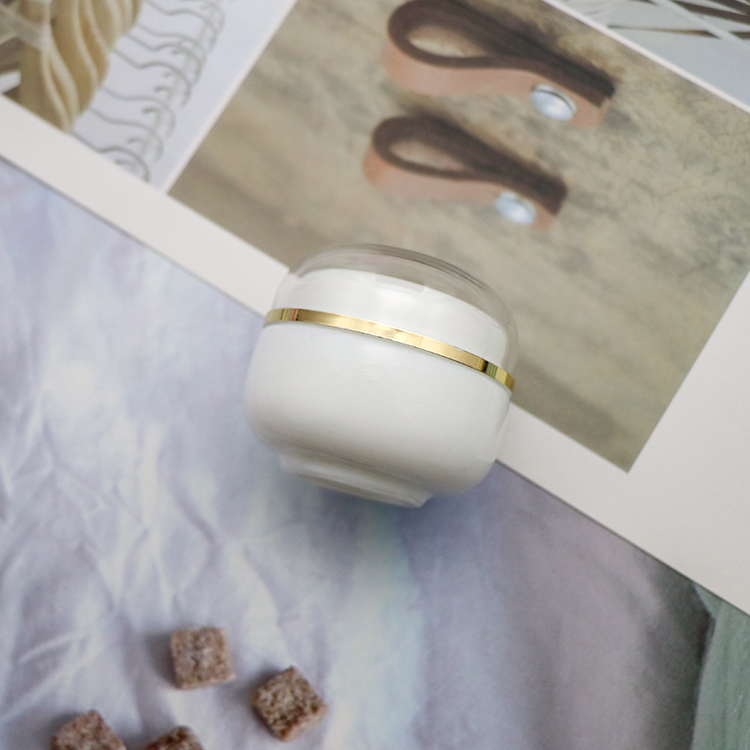 Luxury white porcelain 30g packaging glass cosmetic container cream jar