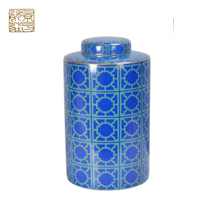 Luxury wholesale Porcelain Ceramic Temple home decorative ginger jar