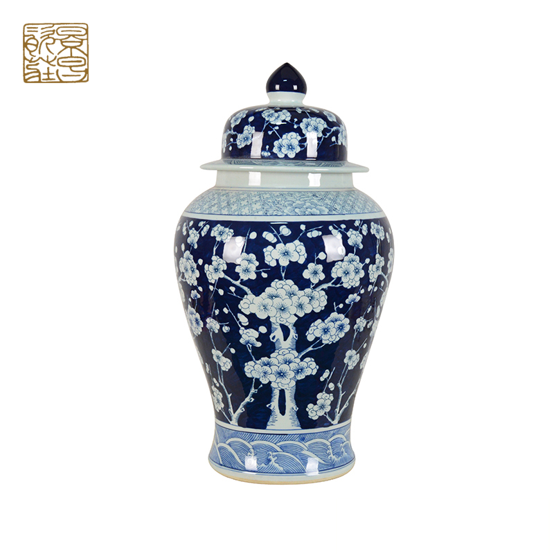 Luxury wholesale Porcelain Ceramic Temple home decorative ginger jar