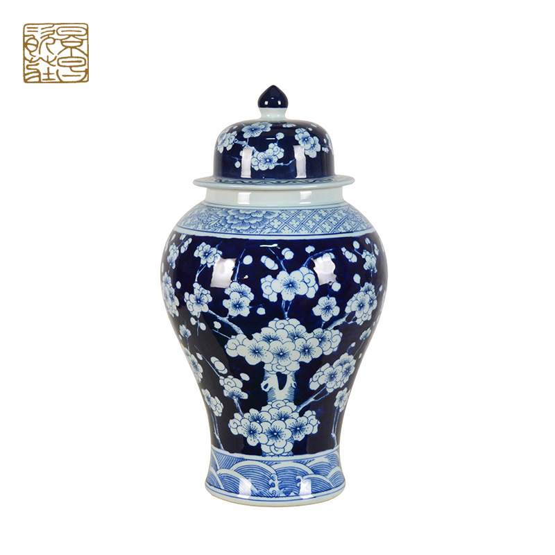 Luxury wholesale Porcelain Ceramic Temple home decorative ginger jar
