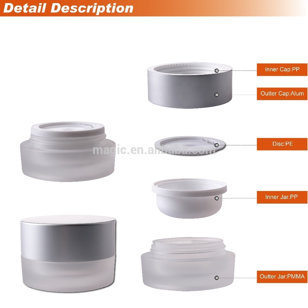 MAGIC 15/30/50g New Design Luxury Frosted Cosmetic Jars